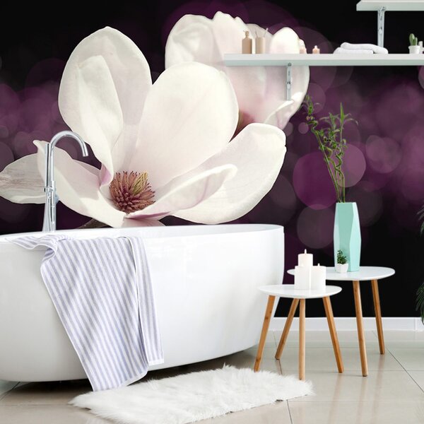 Tapeta kwiat magnolii na abstrakcyjnym tle
