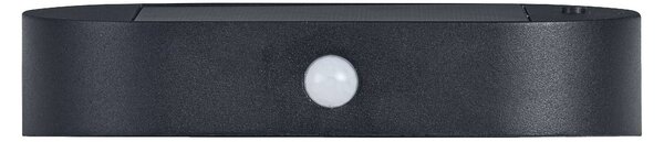 OSRAM Kinkiet LED z czujnikiem ENDURA STYLE SOLAR OVAL 20 cm 830, czarny, aluminium, nowoczesny