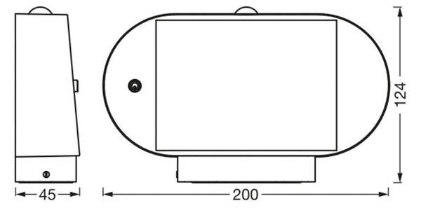 OSRAM Kinkiet LED z czujnikiem ENDURA STYLE SOLAR OVAL 20 cm 830, czarny, aluminium, nowoczesny