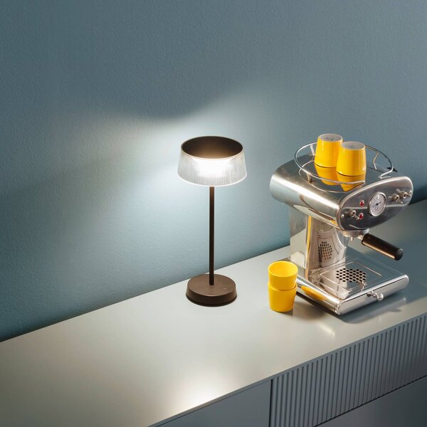 FH Lighting Schöner Wohnen Lampa stołowa LED Torre, IP44, ściemniana możliwość ściemniania, czarny, salon / jadalnia, metal, nowoczesny