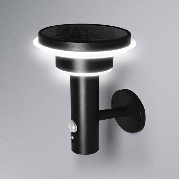 OSRAM Kinkiet LED ENDURA STYLE SOLAR DOUBLE CIRCLE czarny DOUBLE, możliwość ściemniania, czarny, stal szlachetna, nowoczesny