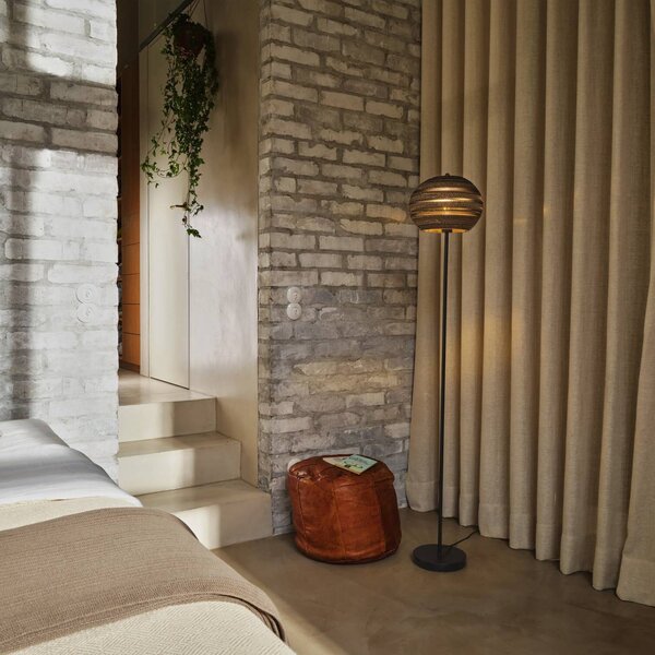 OSRAM Lampa stojąca BALL, brązowy / rdzawy, salon / jadalnia, papier / lunolit / lunopal