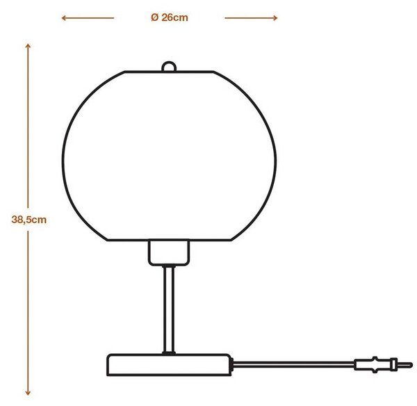 OSRAM Lampa stołowa BALL, brązowy / rdzawy, salon / jadalnia, papier / lunolit / lunopal