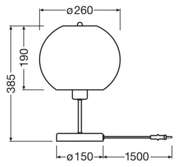 OSRAM Lampa stołowa BALL, brązowy / rdzawy, salon / jadalnia, papier / lunolit / lunopal