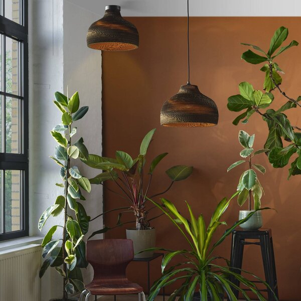 OSRAM Lampa sufitowa HAT, możliwość ściemniania, brązowy / rdzawy, salon / jadalnia, papier / lunolit / lunopal