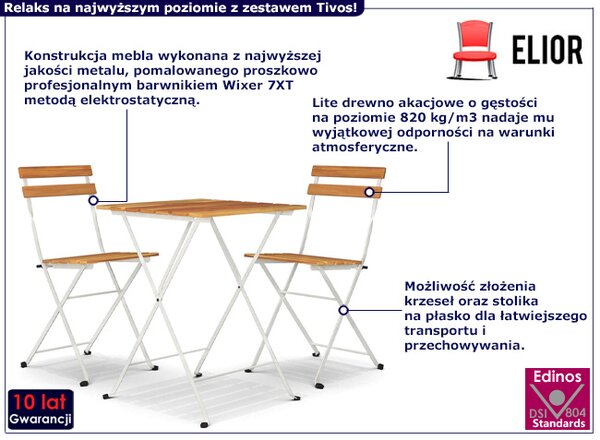 Zestaw mebli ogrodowych z metalowym stelażem Z1-F61