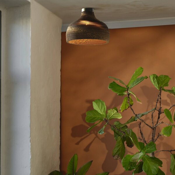 OSRAM Lampa sufitowa HAT, możliwość ściemniania, brązowy / rdzawy, salon / jadalnia, papier / lunolit / lunopal