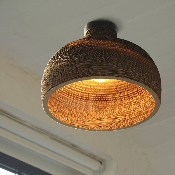 OSRAM Lampa sufitowa HAT, możliwość ściemniania, brązowy / rdzawy, salon / jadalnia, papier / lunolit / lunopal