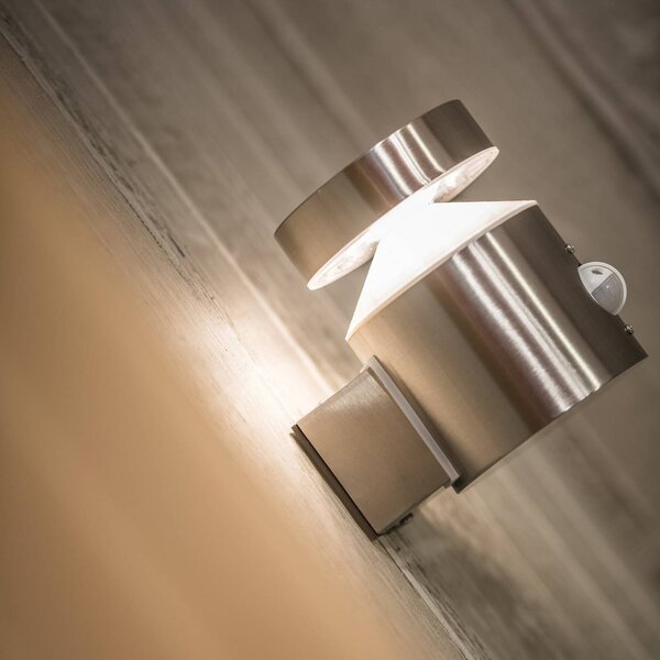 OSRAM Lampa zewnętrzna z czujnikiem ruchu ENDURA STYLE CYLINDER, aluminiowy / szary / cynkowy, stal szlachetna, nowoczesny