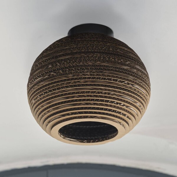 OSRAM Lampa sufitowa BALL, możliwość ściemniania, brązowy / rdzawy, salon / jadalnia, papier / lunolit / lunopal