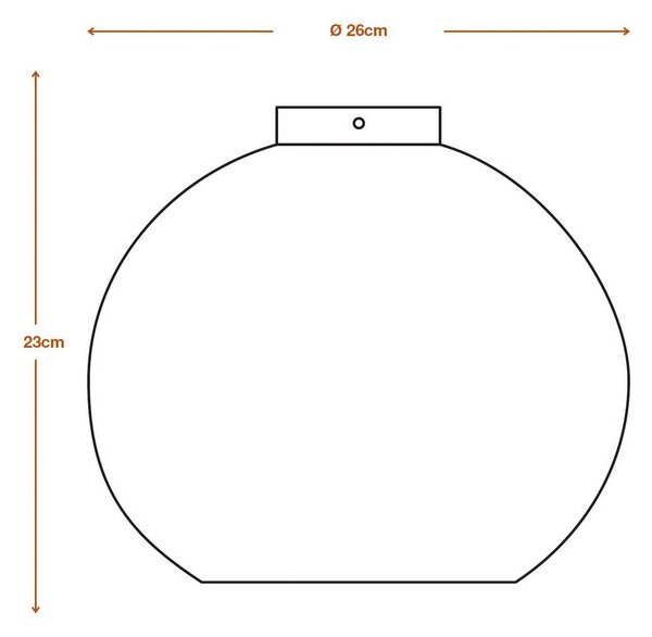 OSRAM Lampa sufitowa BALL, możliwość ściemniania, brązowy / rdzawy, salon / jadalnia, papier / lunolit / lunopal
