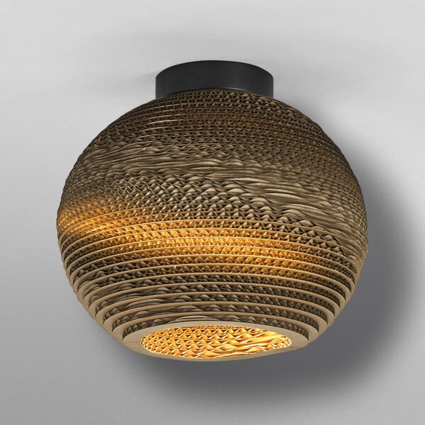 OSRAM Lampa sufitowa BALL, możliwość ściemniania, brązowy / rdzawy, salon / jadalnia, papier / lunolit / lunopal