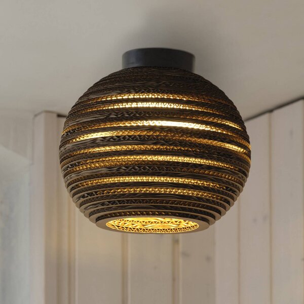 OSRAM Lampa sufitowa BALL, możliwość ściemniania, brązowy / rdzawy, salon / jadalnia, papier / lunolit / lunopal