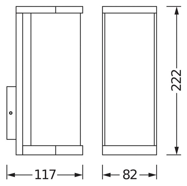 OSRAM Kinkiet zewnętrzny ENDURA CLASSIC TUBULAR, ciemnoszara IP44 możliwość ściemniania, aluminiowy / szary / cynkowy, aluminium, nowoczesny