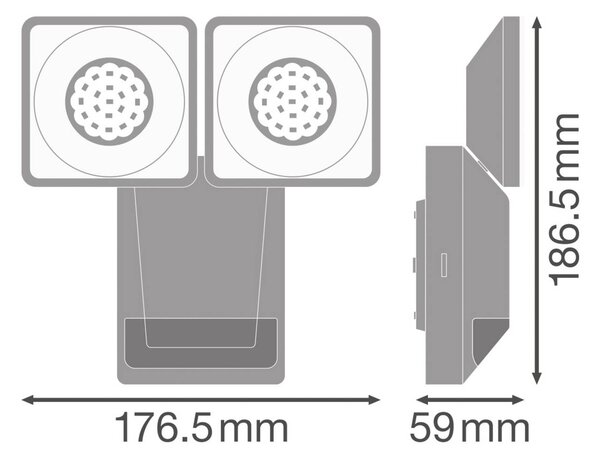 OSRAM Reflektor zewnętrzny LED z czujnikiem ENDURA PRO, biały, IP55 PRO, biały / opal, tworzywo sztuczne