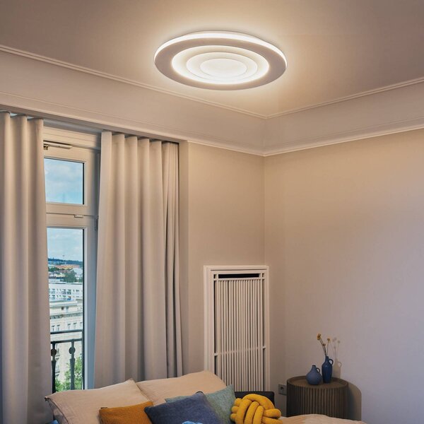 OSRAM Lampa sufitowa LED ORBIS SPIRAL ROUND, biały / opal, salon / jadalnia, metal, nowoczesny