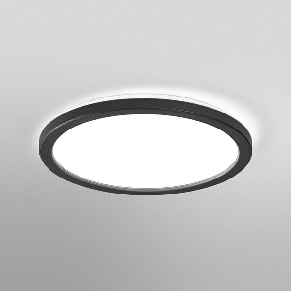 OSRAM Lampa sufitowa LED ORBIS ULTRA SLIM, możliwość ściemniania, czarny, salon / jadalnia, tworzywo sztuczne, nowoczesny