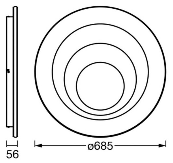 OSRAM Lampa sufitowa LED ORBIS SPIRAL ROUND, biały / opal, salon / jadalnia, metal, nowoczesny