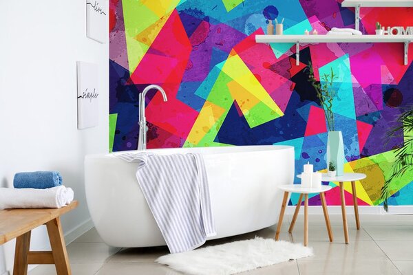 Tapeta geometryczny wzór z efektem grunge