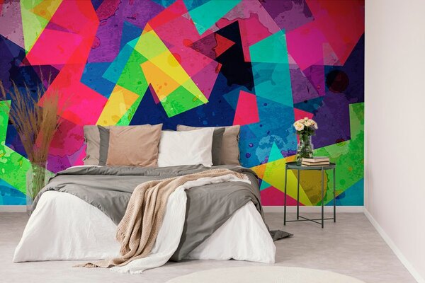 Tapeta geometryczny wzór z efektem grunge