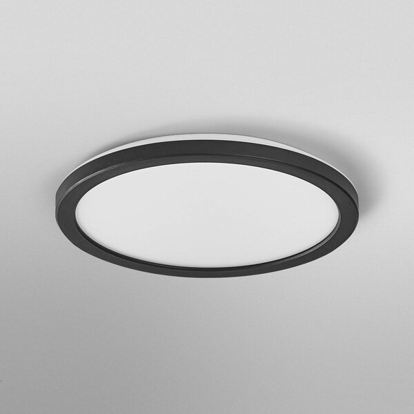 OSRAM Lampa sufitowa LED ORBIS ULTRA SLIM, możliwość ściemniania, czarny, salon / jadalnia, tworzywo sztuczne, nowoczesny