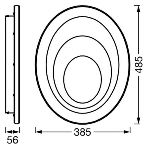 OSRAM Lampa sufitowa LED ORBIS SPIRAL OVAL, biały / opal, salon / jadalnia, metal, nowoczesny