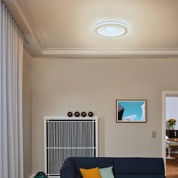 OSRAM Lampa sufitowa LED ORBIS SPIRAL LOOP, biały / opal, salon / jadalnia, metal, nowoczesny