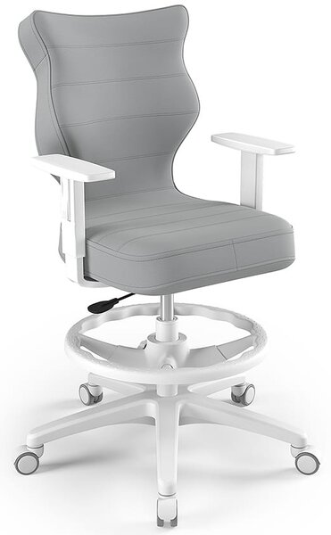Krzesło obrotowe z podnóżkiem i podłokietnikami Duo White rozmiar 5 (146-176,5 cm)