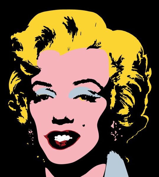 Tapeta pop art Marilyn Monroe na czarnym tle