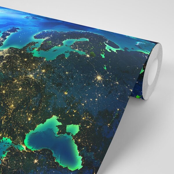 Tapeta świecąca niebieska planeta