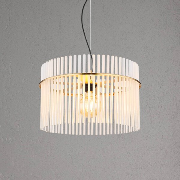 Globo Lampa wisząca szklana Gorley, możliwość ściemniania, mosiężny / złoty, salon / jadalnia, szkło
