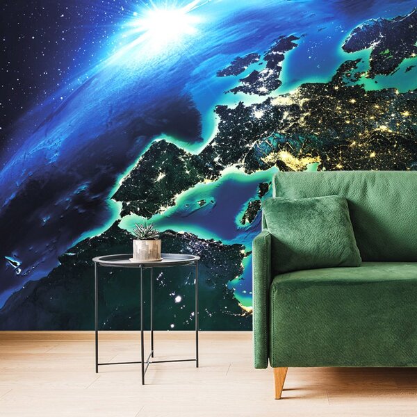 Tapeta świecąca niebieska planeta