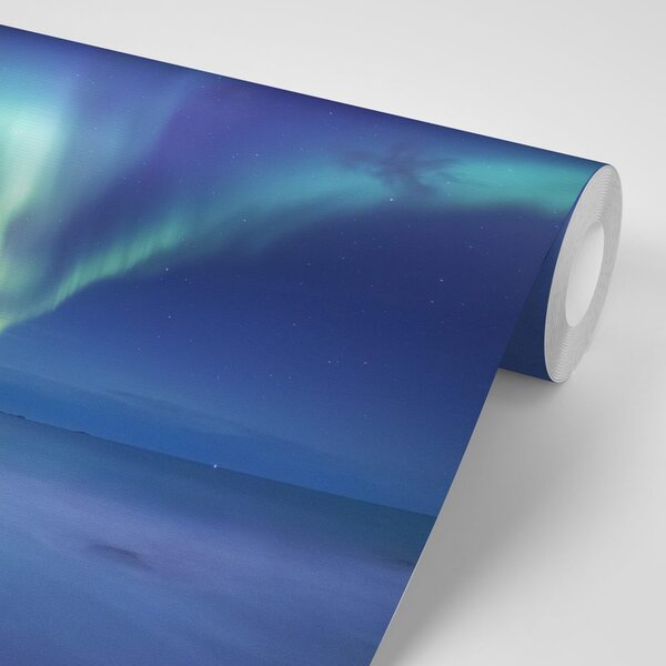 Fototapeta zorza polarna nad oceanem