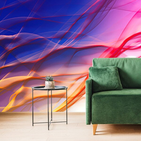 Tapeta abstrakcyjne fale pełne kolorów