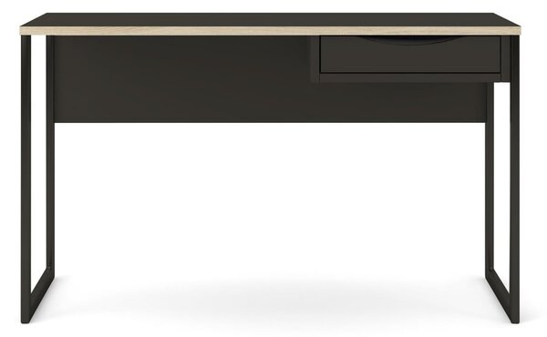 Czarne biurko Tvilum Function Plus, 130 x 48 cm