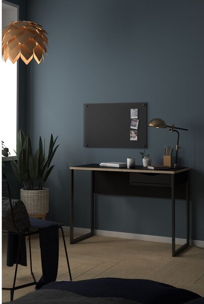 Czarne biurko Tvilum Function Plus, 130 x 48 cm