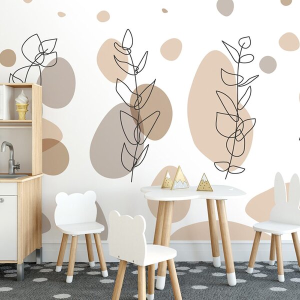 Tapeta minimalistyczna martwa natura z roślinami