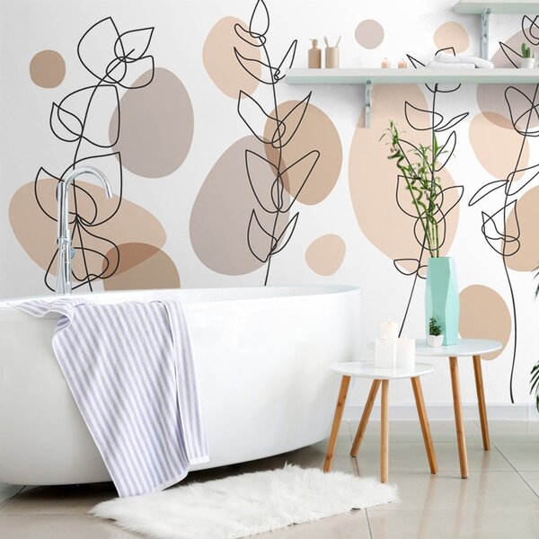 Tapeta szczegóły minimalistycznych roślin