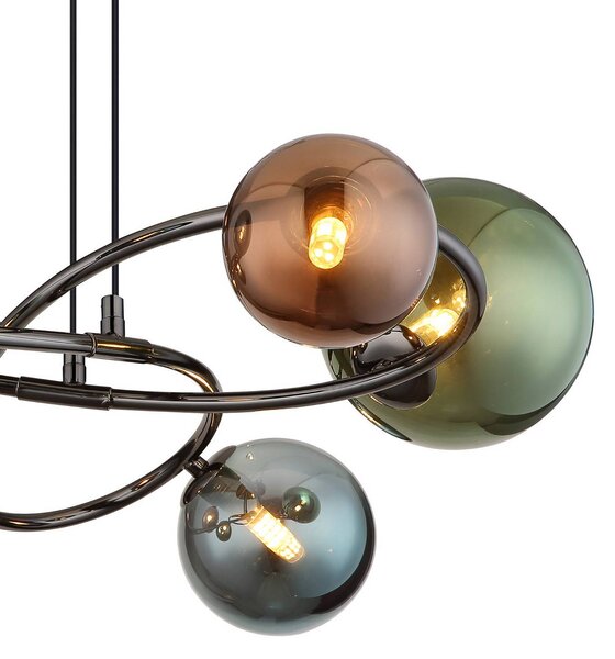 Globo Lampa wisząca Riha, multikolor, salon / jadalnia, szkło