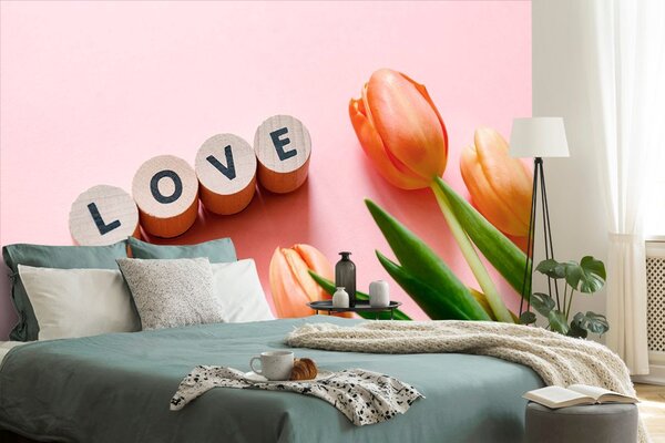 Fototapeta kostki z napisem Love