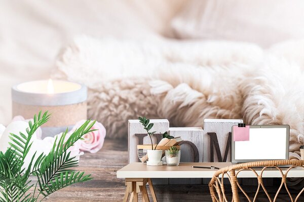 Fototapeta zacisze z napisem Home