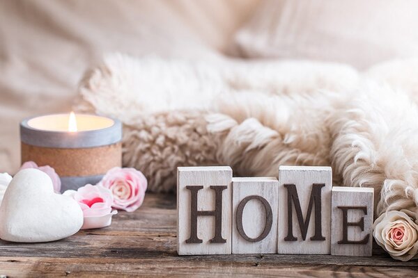 Fototapeta zacisze z napisem Home