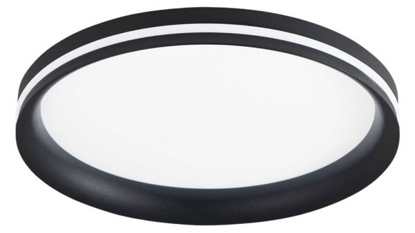 Fabas Luce Lampa sufitowa LED Isy, możliwość ściemniania, czarny, salon / jadalnia, metal, nowoczesny