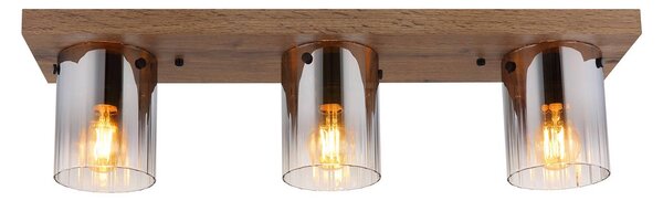 Globo Lampa sufitowa Underwood, możliwość ściemniania, aluminiowy / szary / cynkowy, salon / jadalnia, szkło