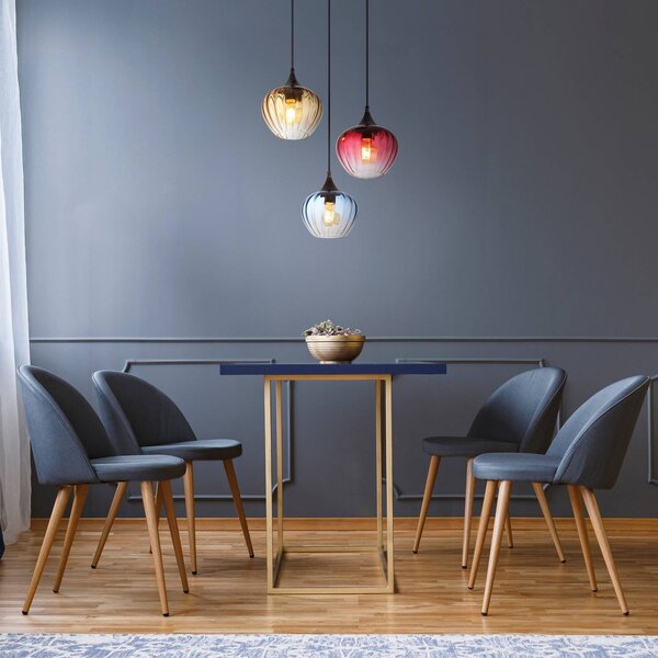 Globo Lampa wisząca szklana Sander, możliwość ściemniania, multikolor, salon / jadalnia, szkło