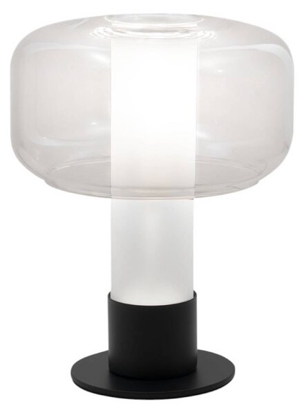 Fabas Luce Lampa stołowa LED Flick, możliwość ściemniania, przezroczysty / transparentny, salon / jadalnia, szkło, nowoczesny
