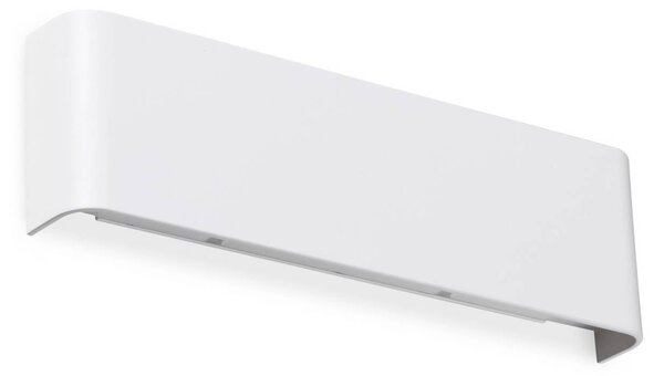 IDEAL LUX Kinkiet LED Delta, biały / opal, salon / jadalnia, aluminium, nowoczesny