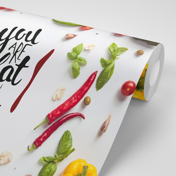Tapeta z napisem - You are what you eat