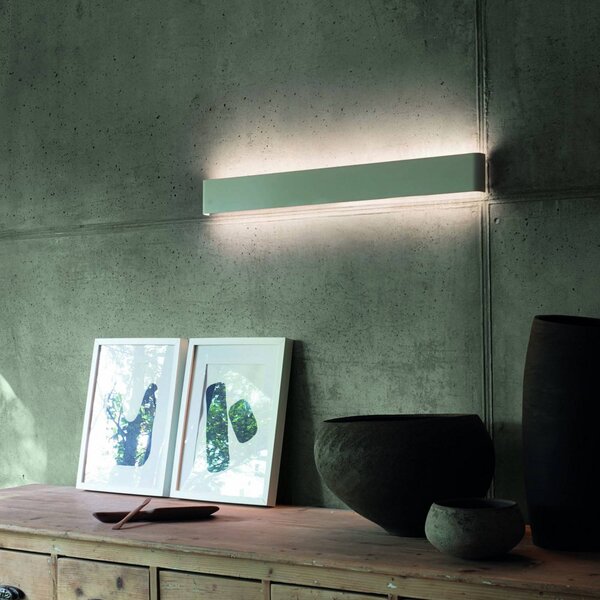 IDEAL LUX Kinkiet LED Delta, biały / opal, salon / jadalnia, aluminium, nowoczesny