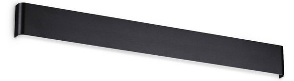 IDEAL LUX Kinkiet LED Delta, czarny, salon / jadalnia, aluminium, nowoczesny